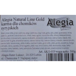 Alegia Natural Line Gold Pokarm dla Chomika Syryjskiego 500g